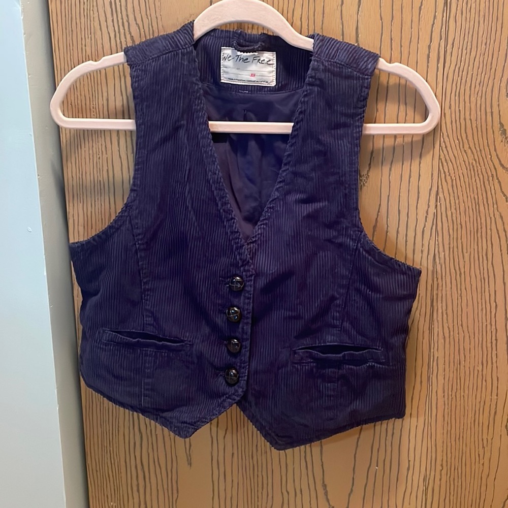 XS corduroy free people vest